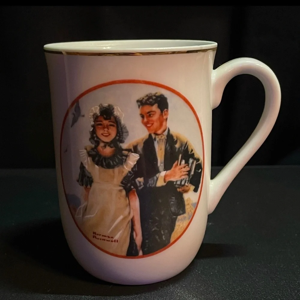 Norman Rockwell Coffee Mugs Set of 4